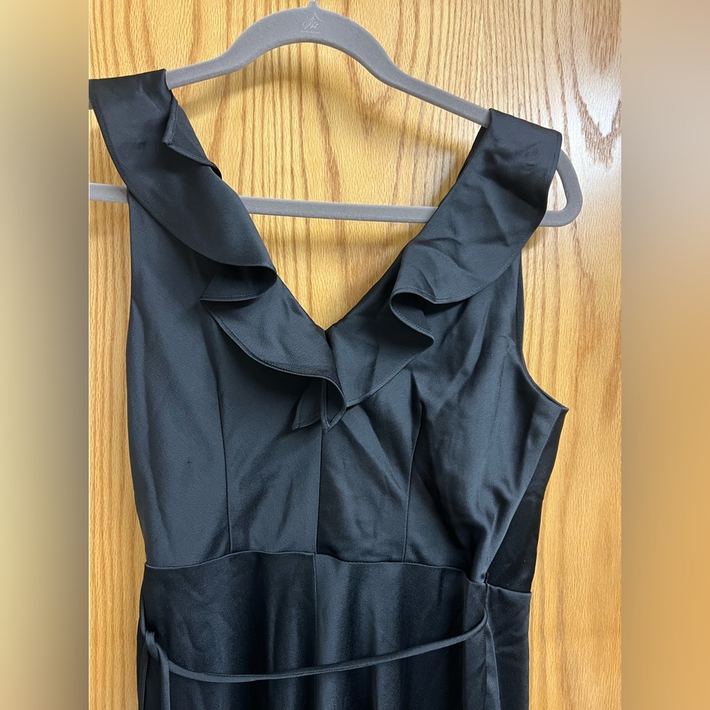 BHLDN Sachin & Babi Tansy Black Charmeuse Maxi Wrap Dress - Picture 8 of 12